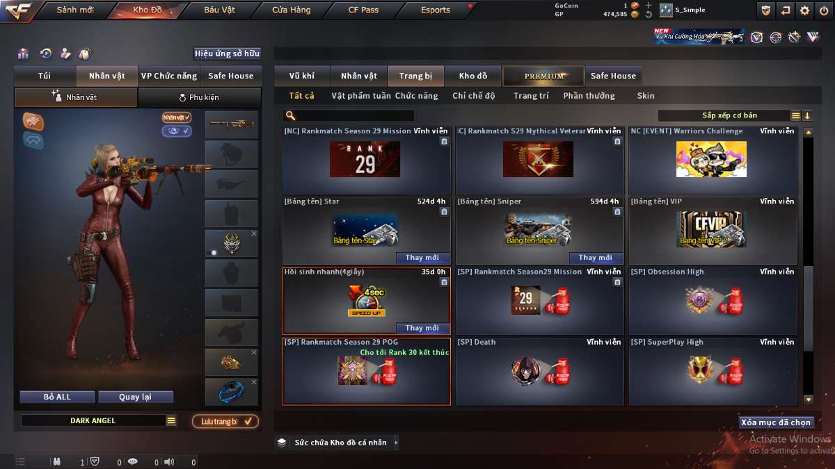 shop acc cf uy tin gia re